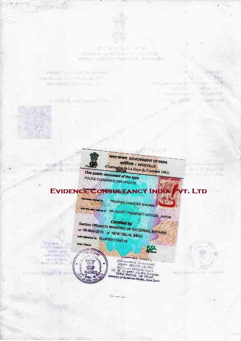 PCC Certificate Apostille for France
