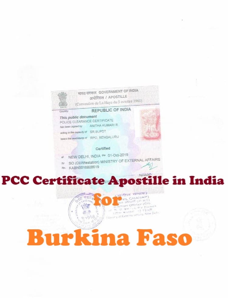  PCC Certificate Apostille for Burkina Faso