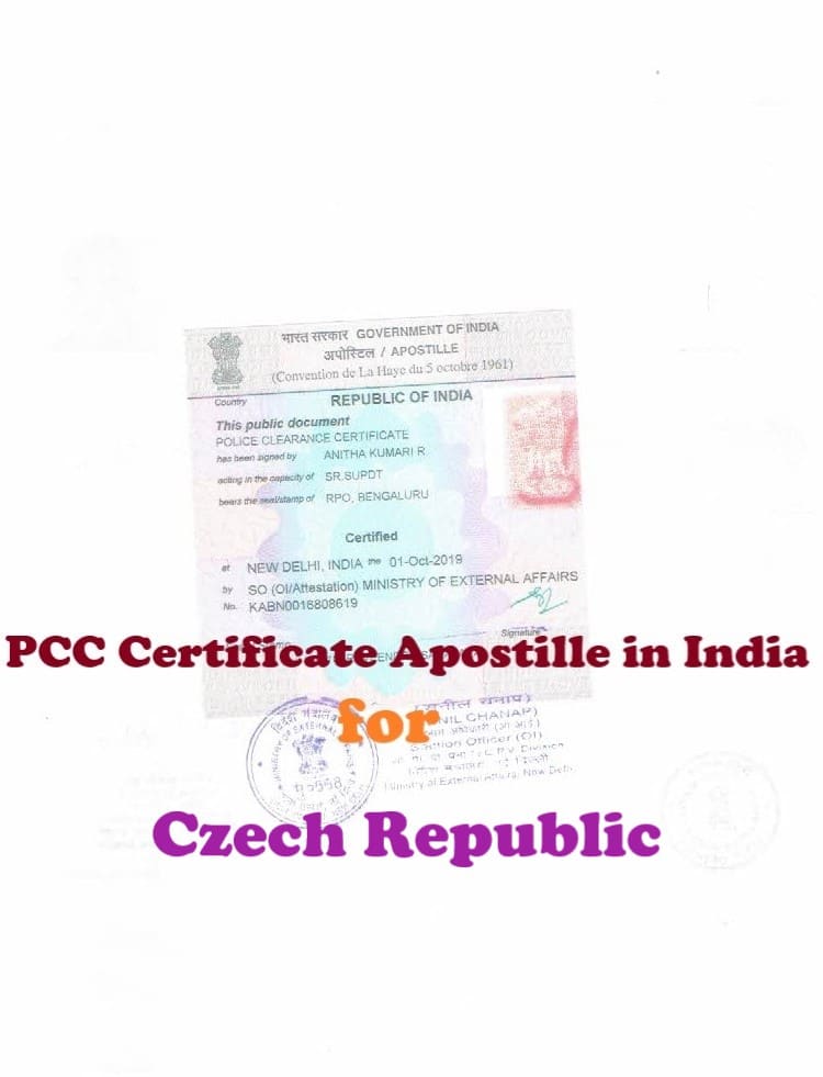  PCC Certificate Apostille for Czech Republic