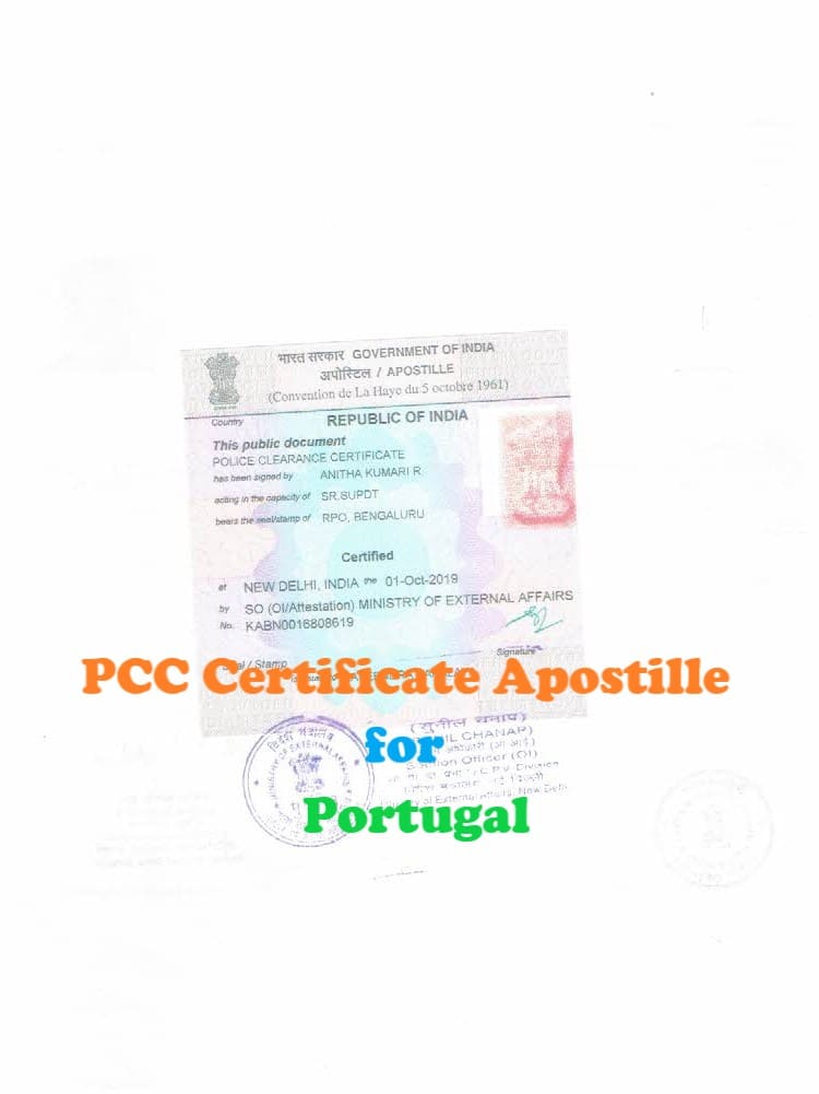  PCC Certificate Apostille for Portugal